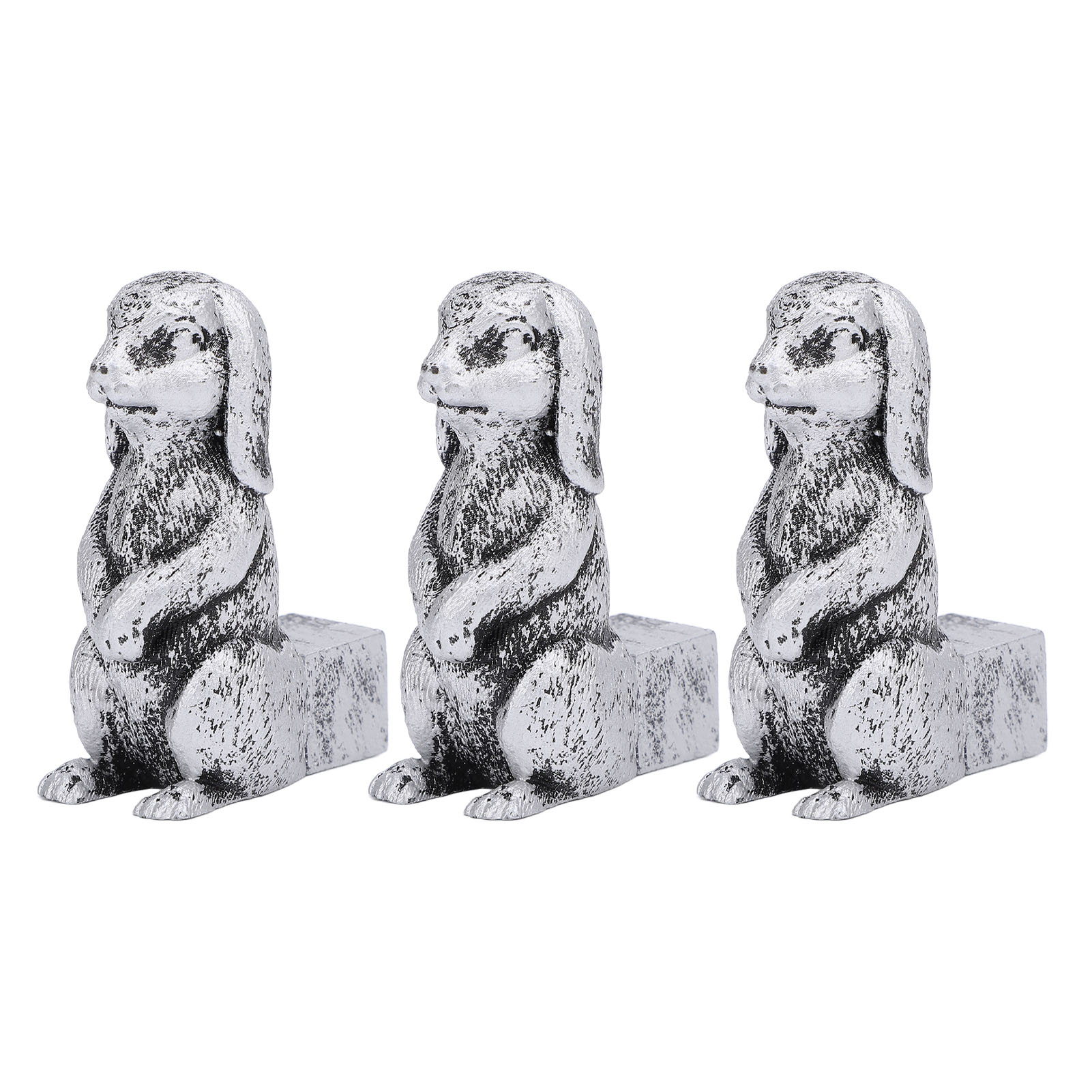 3PCS Flower Pot Decorative Feet Resin Animal Statue Plant Pot Support Feet Planter Riser For Outdoor Garden Standing Rabbit