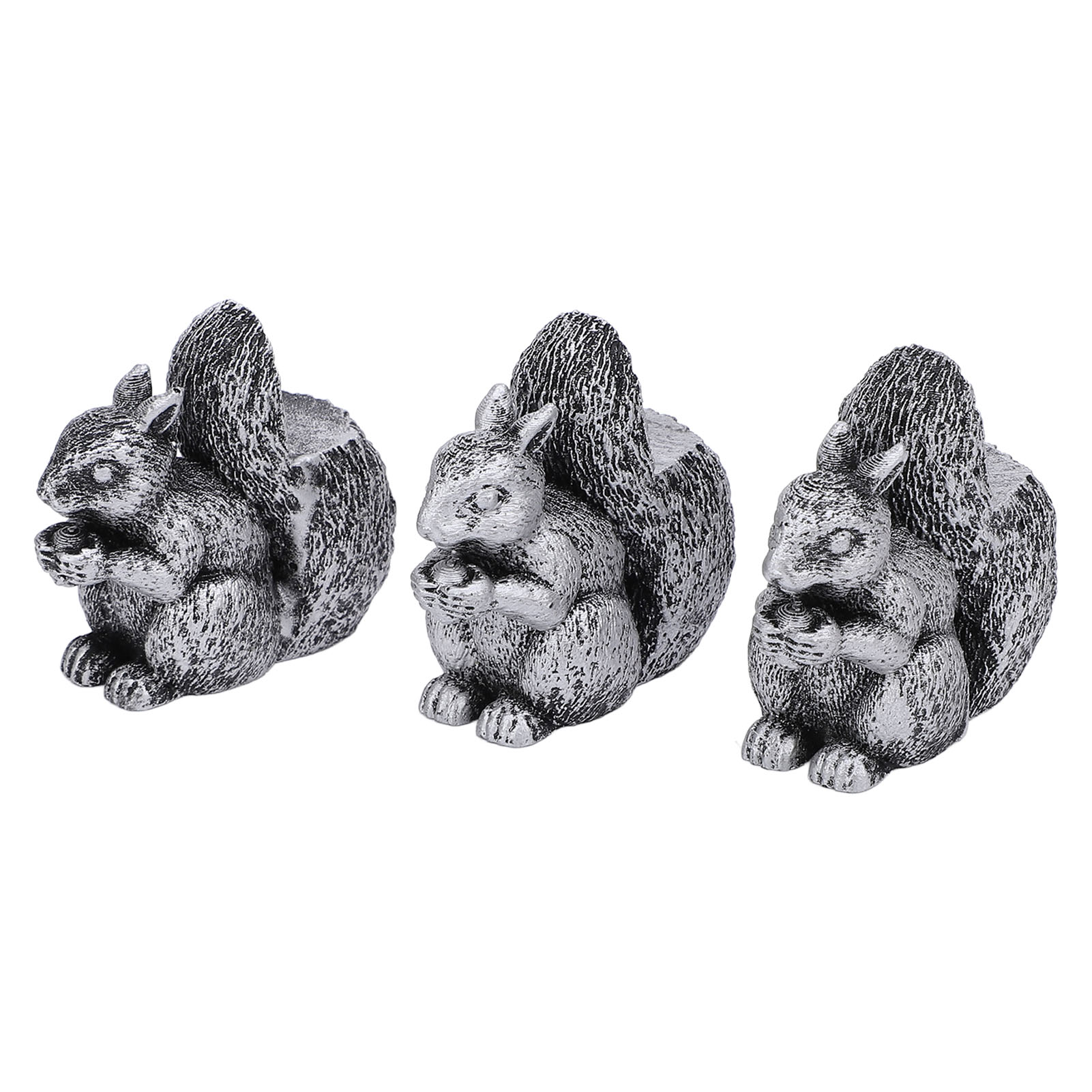 3PCS Flower Pot Decorative Feet Resin Animal Statue Plant Pot Support Feet Planter Riser For Outdoor Garden Squirrel