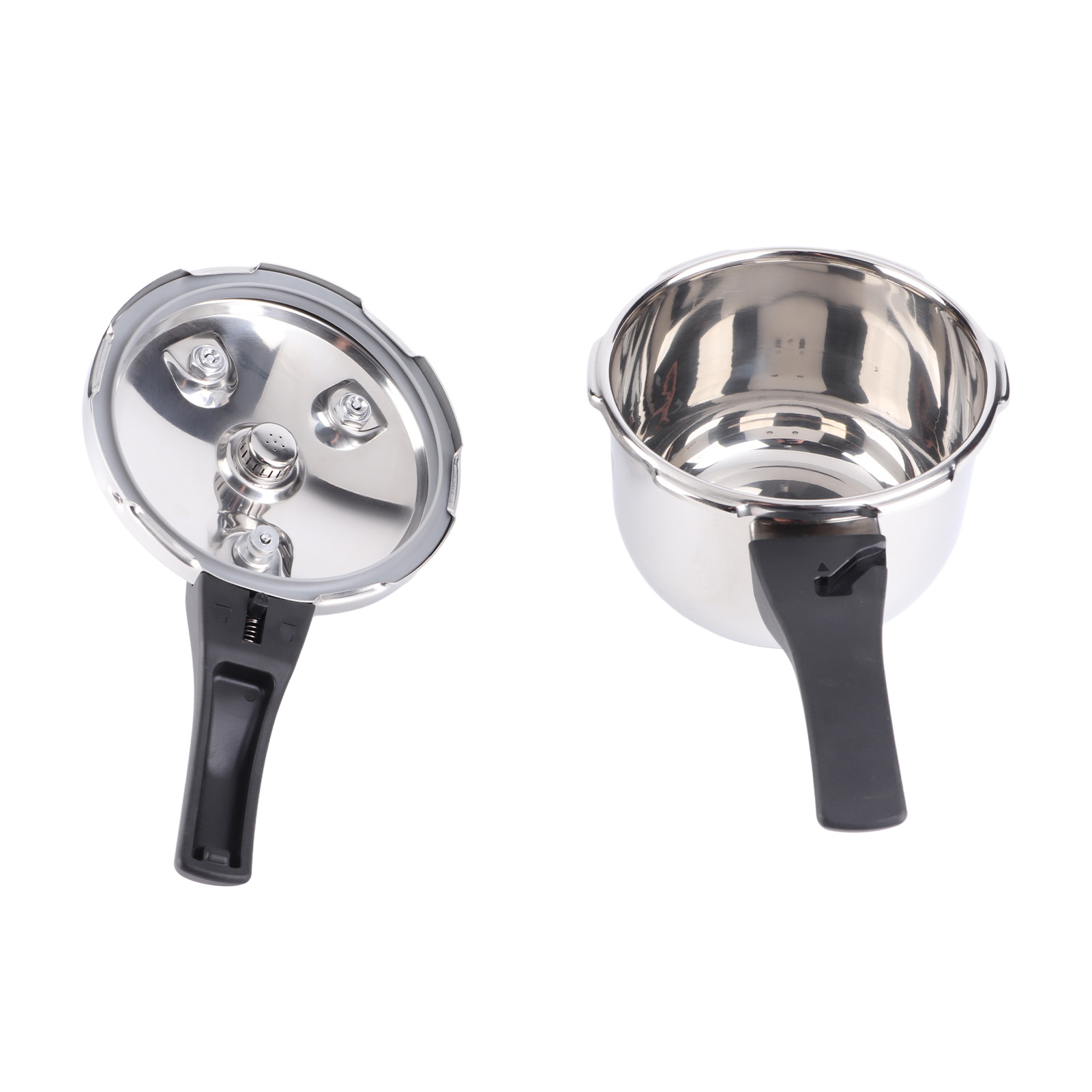 304 Stainless Steel Pressure Cooker Soup Pot Fast Cooking Energy Efficient Multifunctional Kitchen Cookware 2L 16cm