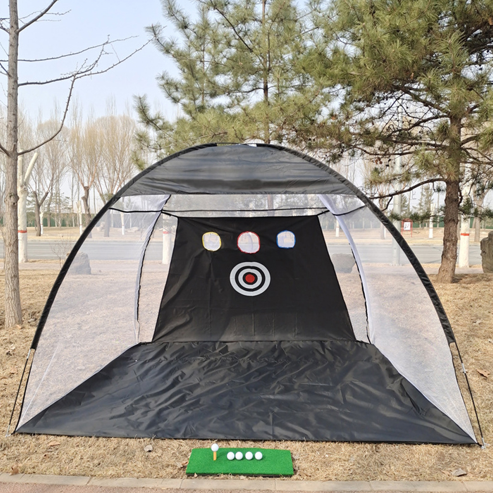 Indoor And Outdoor Golf Chipping Net Set Collapsible Golf Pitching Cages Foldable Golf Practice Net Golf Training Equipment Kit 5
