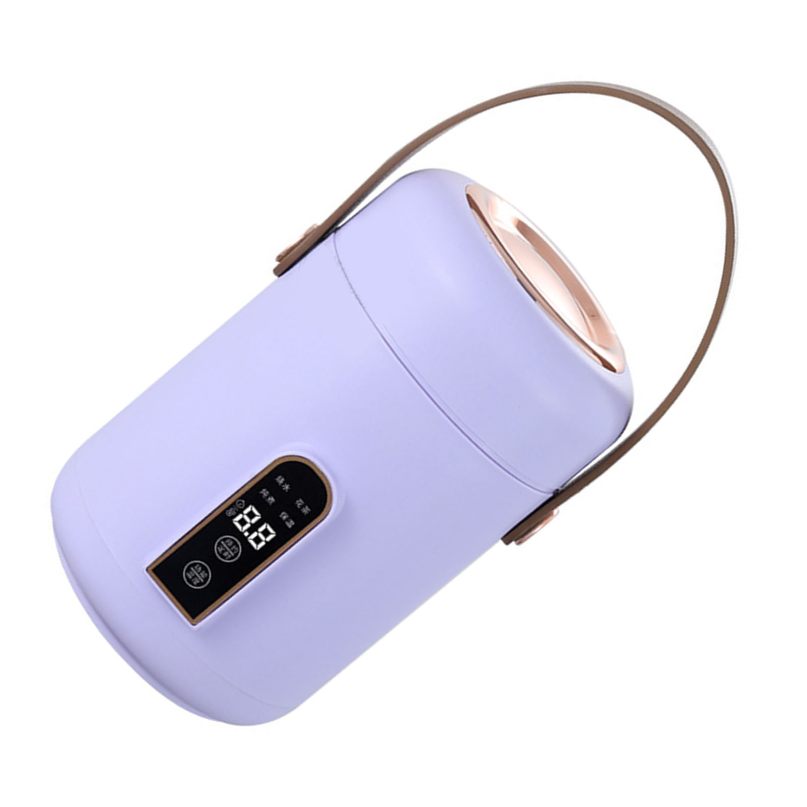 Mini Rice Cooker Efficient Heating Insulated Portable Multifunction Soup Porridge Stewpot For Home Office Dorm Purple