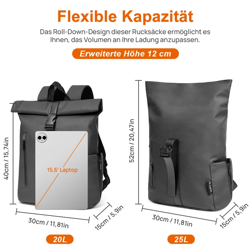22l Anti Theft Travel Laptop Backpack Multi-Pocket Lightweight Daypack Men Women School Outdoor Sports 15.6in Laptop 6 Color