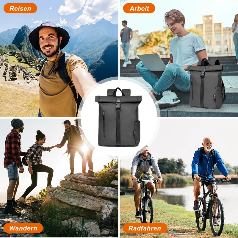 22l Anti Theft Travel Laptop Backpack Multi-Pocket Lightweight Daypack Men Women School Outdoor Sports 15.6in Laptop 6 Color