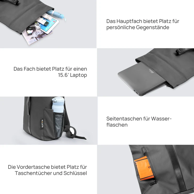 22l Anti Theft Travel Laptop Backpack Multi-Pocket Lightweight Daypack Men Women School Outdoor Sports 15.6in Laptop 6 Color