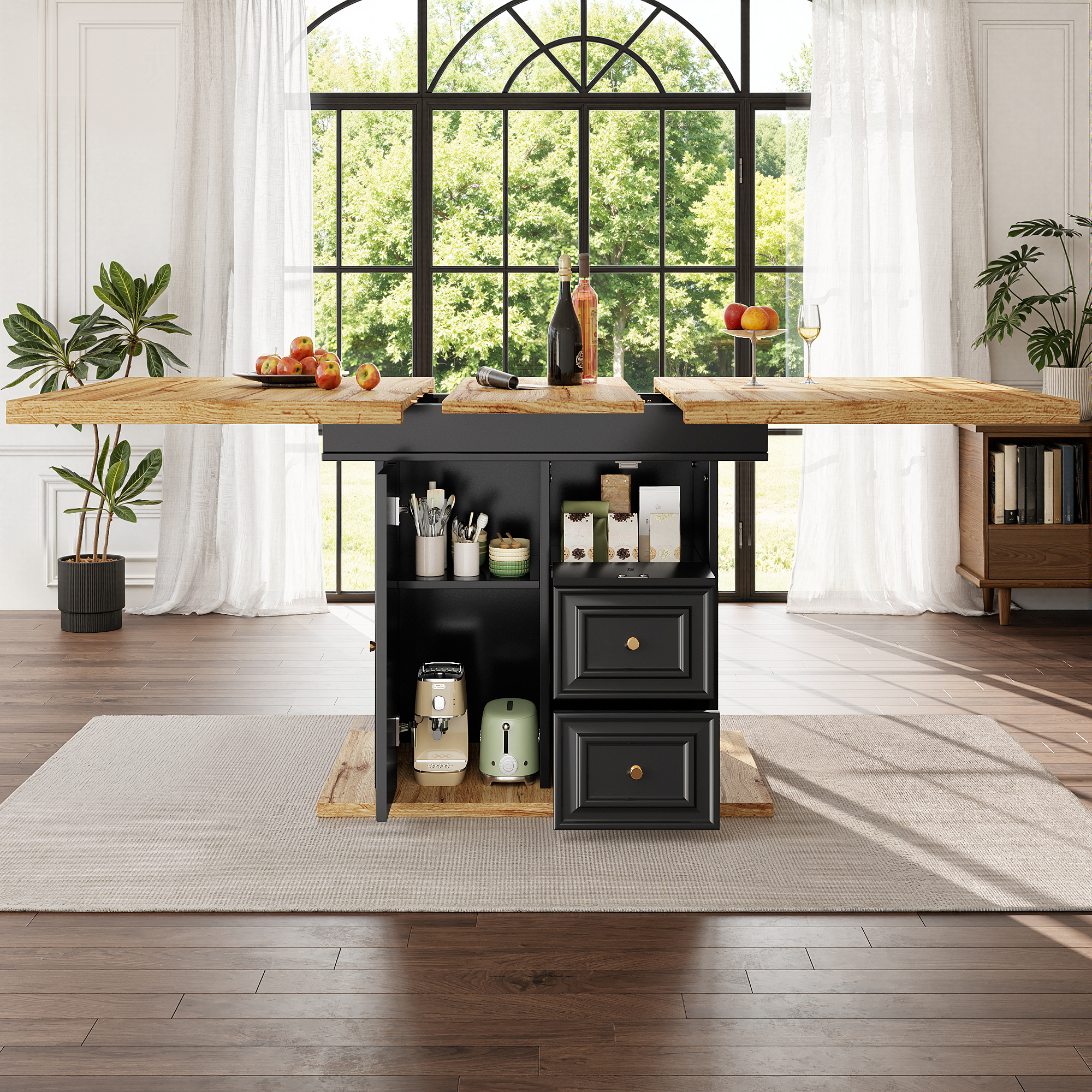Extendable Dining Table 110 140 X 80 X 75 Cm, Wooden For Kitchen & Room - 6 — image 5