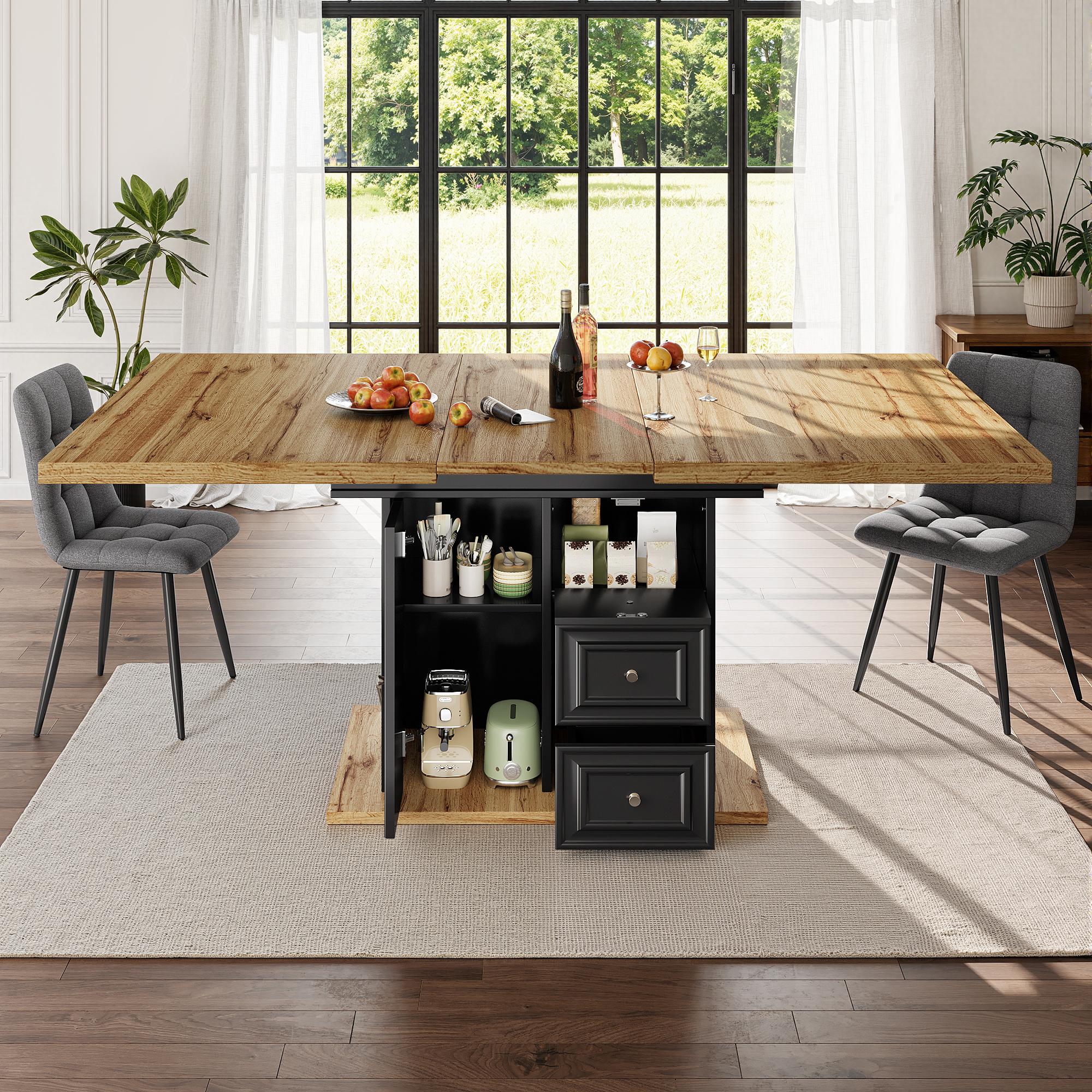 Extendable Dining Table 110 140 X 80 X 75 Cm, Wooden For Kitchen & Room - 6 — image 2