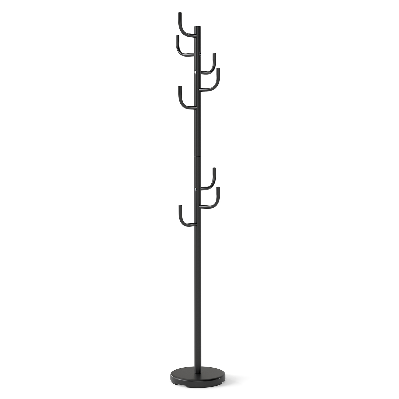 Metal Coat Rack Stand With 8 Sturdy Hooks And Metal Base thumbnail 3