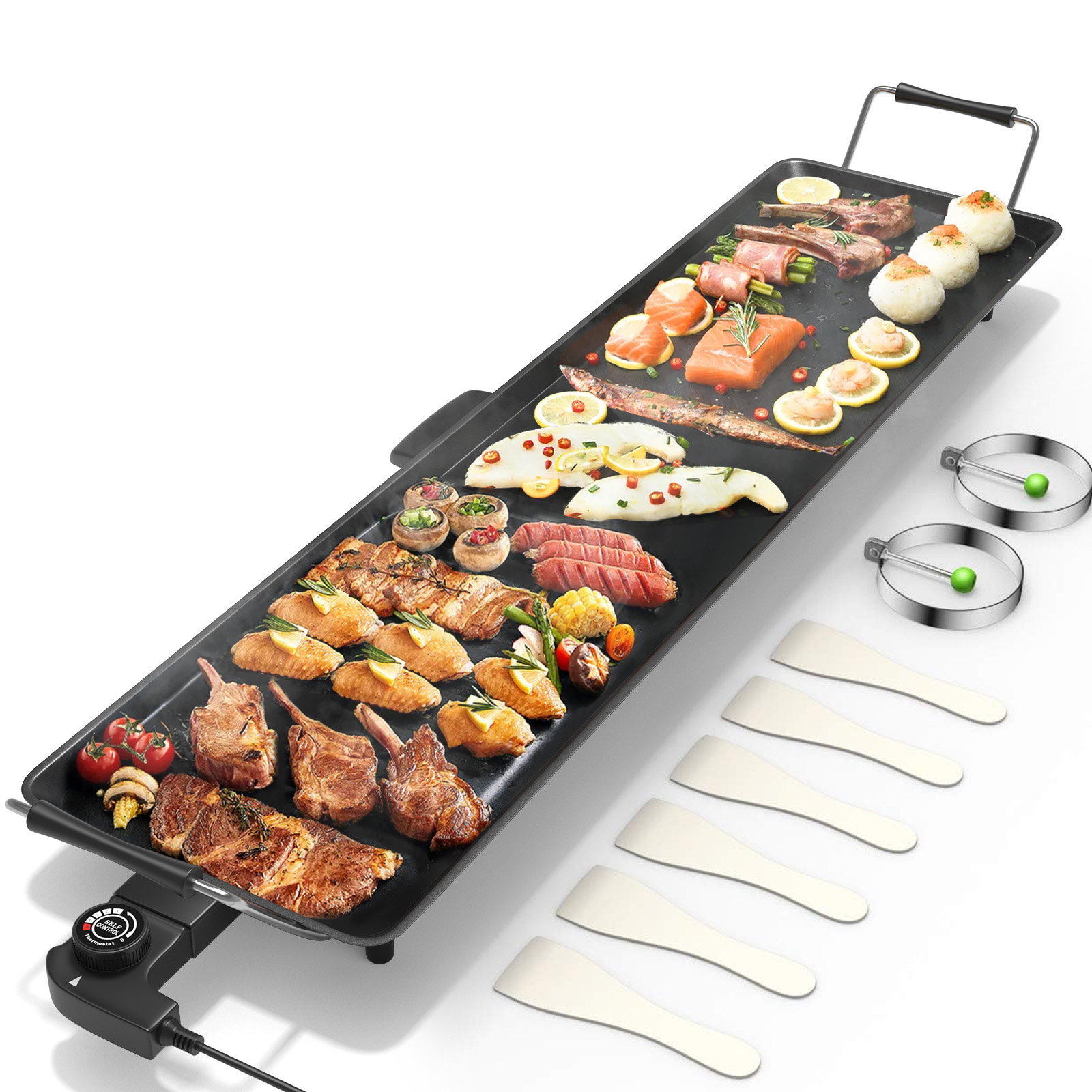 35 Inch Costway Electric Griddle Teppanyaki Grill With Adjustable…