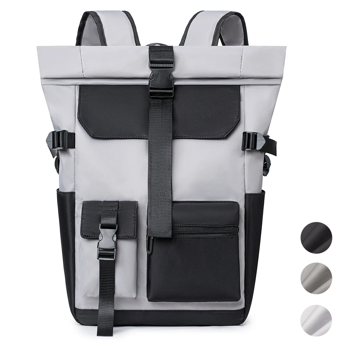 Travel Backpack 26l Lightweight Roll Top Backpack For Women Men, Anti-Theft School Bag For Students, Simple Outdoor Sport