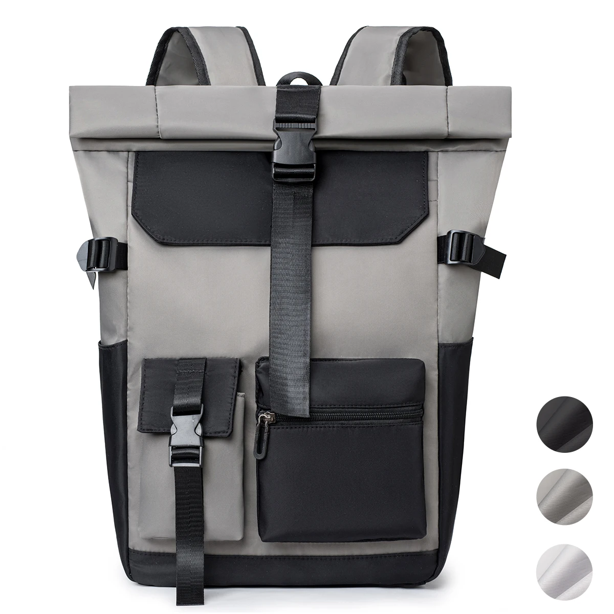 Travel Backpack 26l Lightweight Roll Top Backpack For Women Men, Anti-Theft School Bag For Students, Simple Outdoor Sport