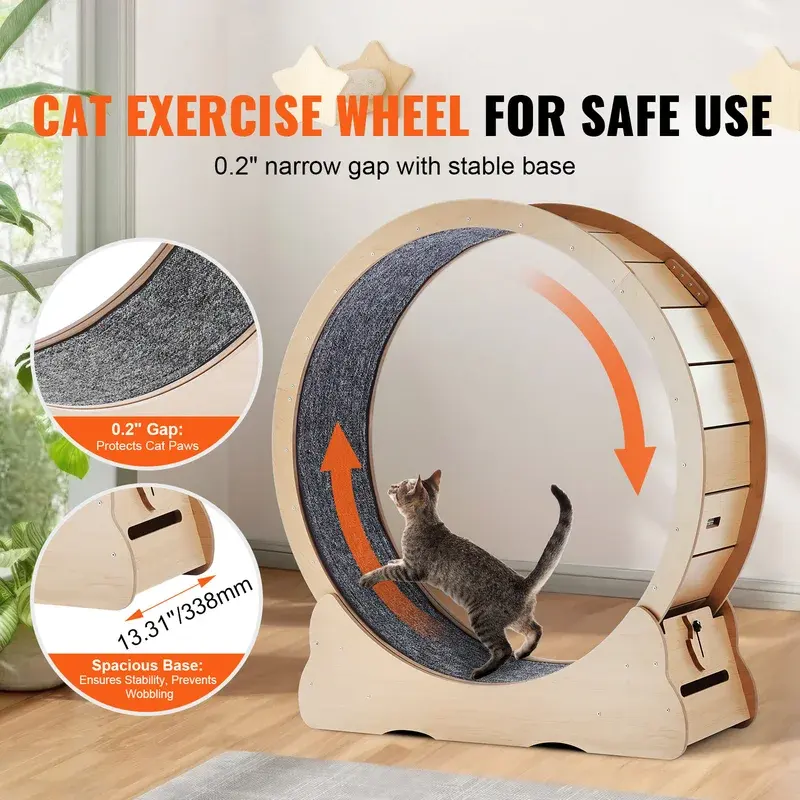 Wooden Cat Exercise Wheel Large Treadmill