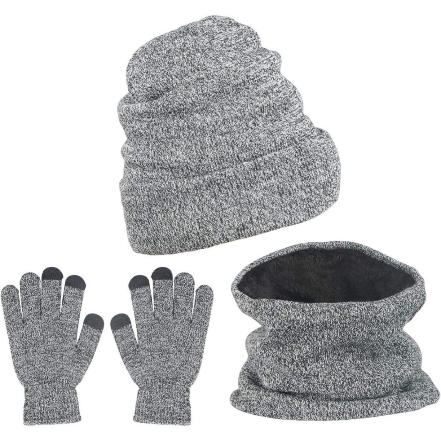 Knit Hat Scarf and Gloves Set