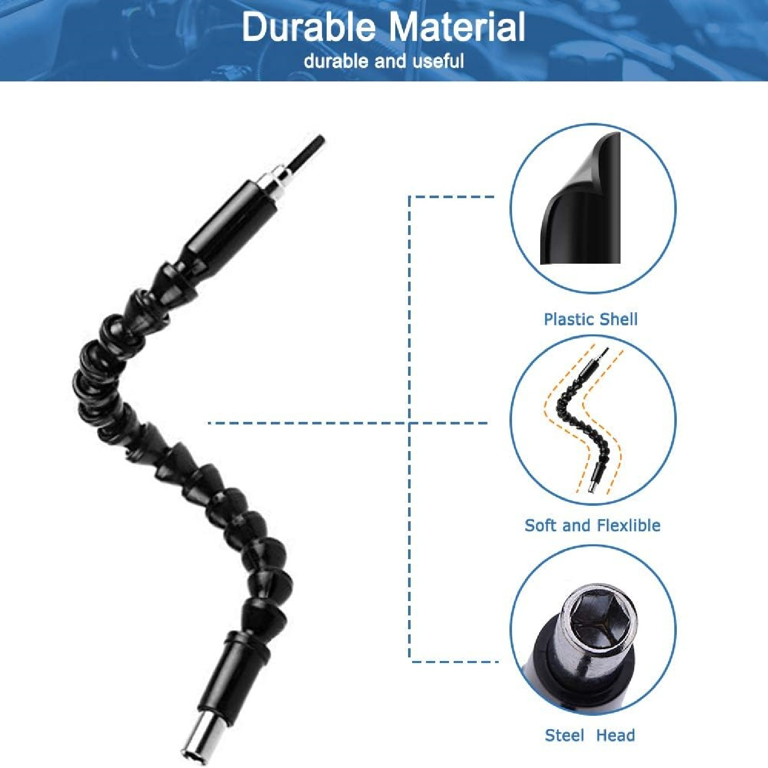 Praktisches Schrauben-Extraktor-Kit Mit Flexibler Verlängerungsbohrer, Ausdreher Set Silber Für Beschädigte Schrauben, Universelles Reparaturwerkzeug Für Heimwerker -Handwerkzeuge