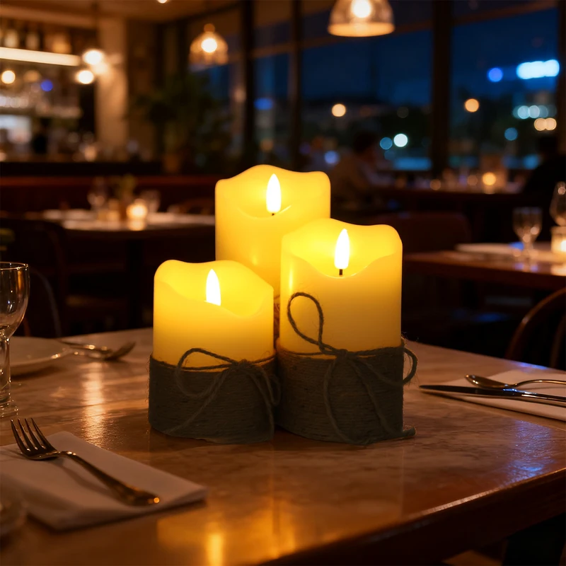 3pcs LED candles flameless candle lights real