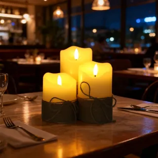 3pcs LED candles flameless candle lights, real wax pillar candle, 10 keys remote control with timer for Home Decoration
