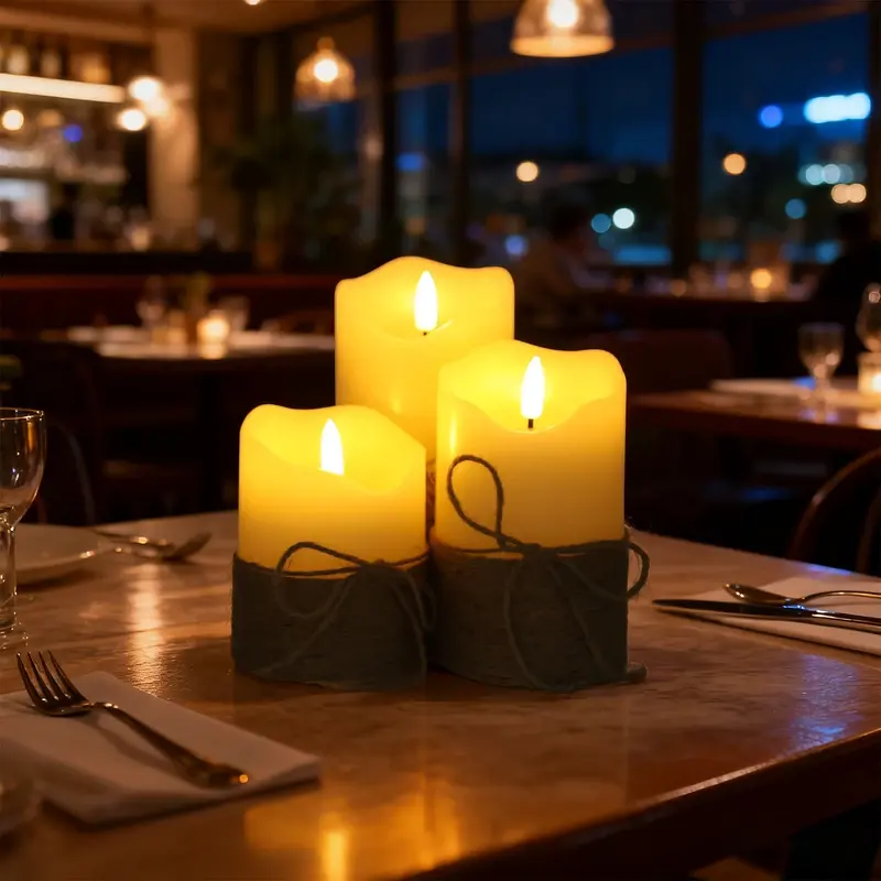 LED candles flameless candle lights, real wax