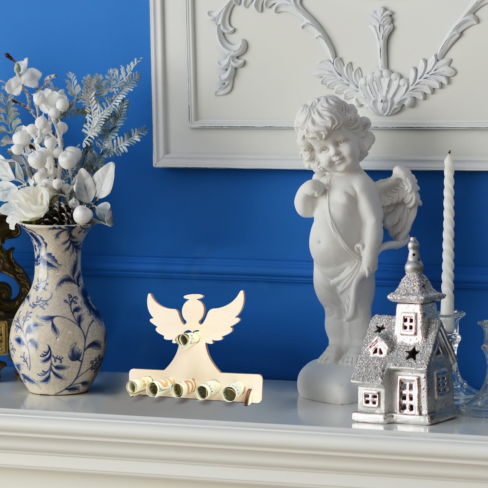Wooden Angel Figurine for Christmas Decor, picture 2 of 2