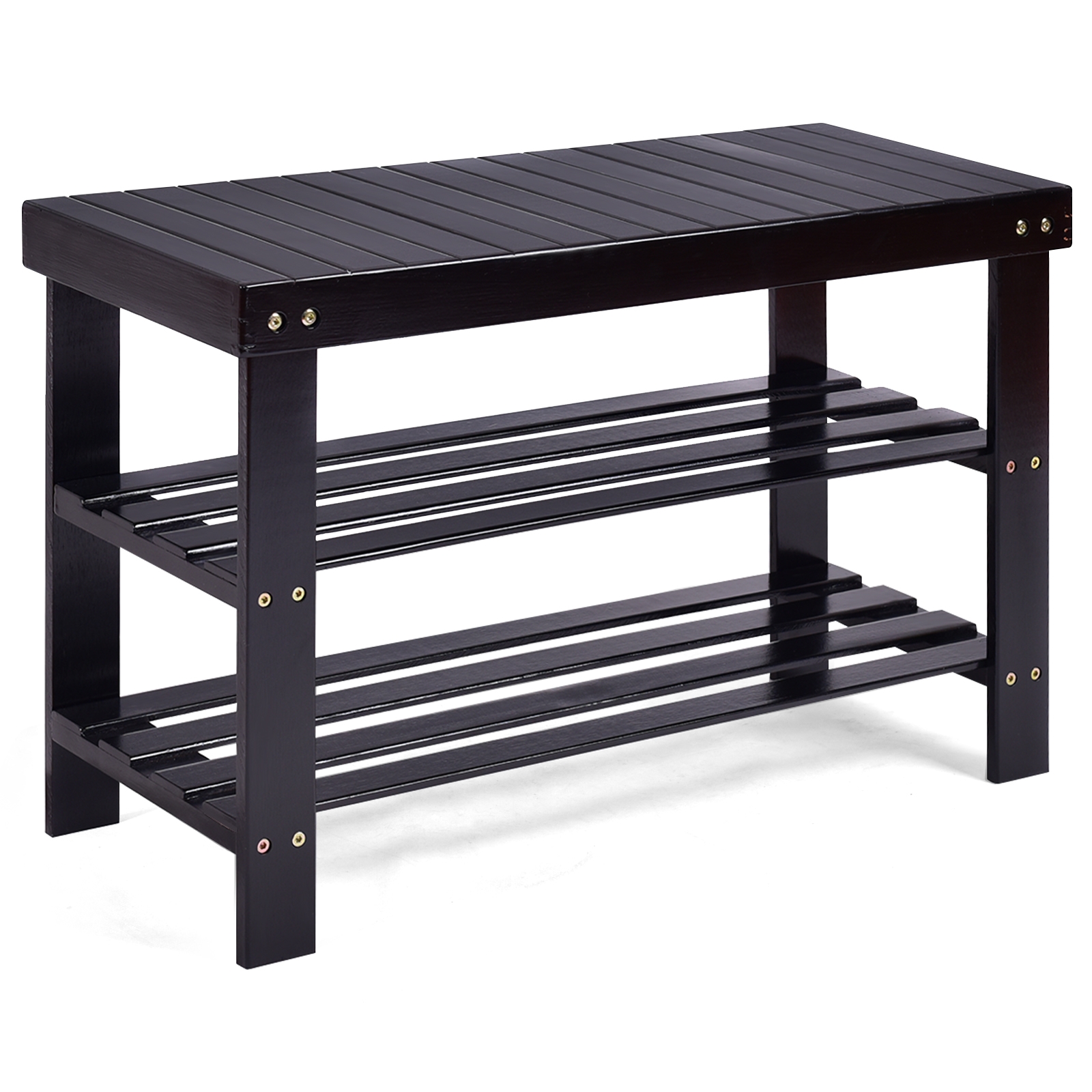 3 Tier Bamboo Storage Bench