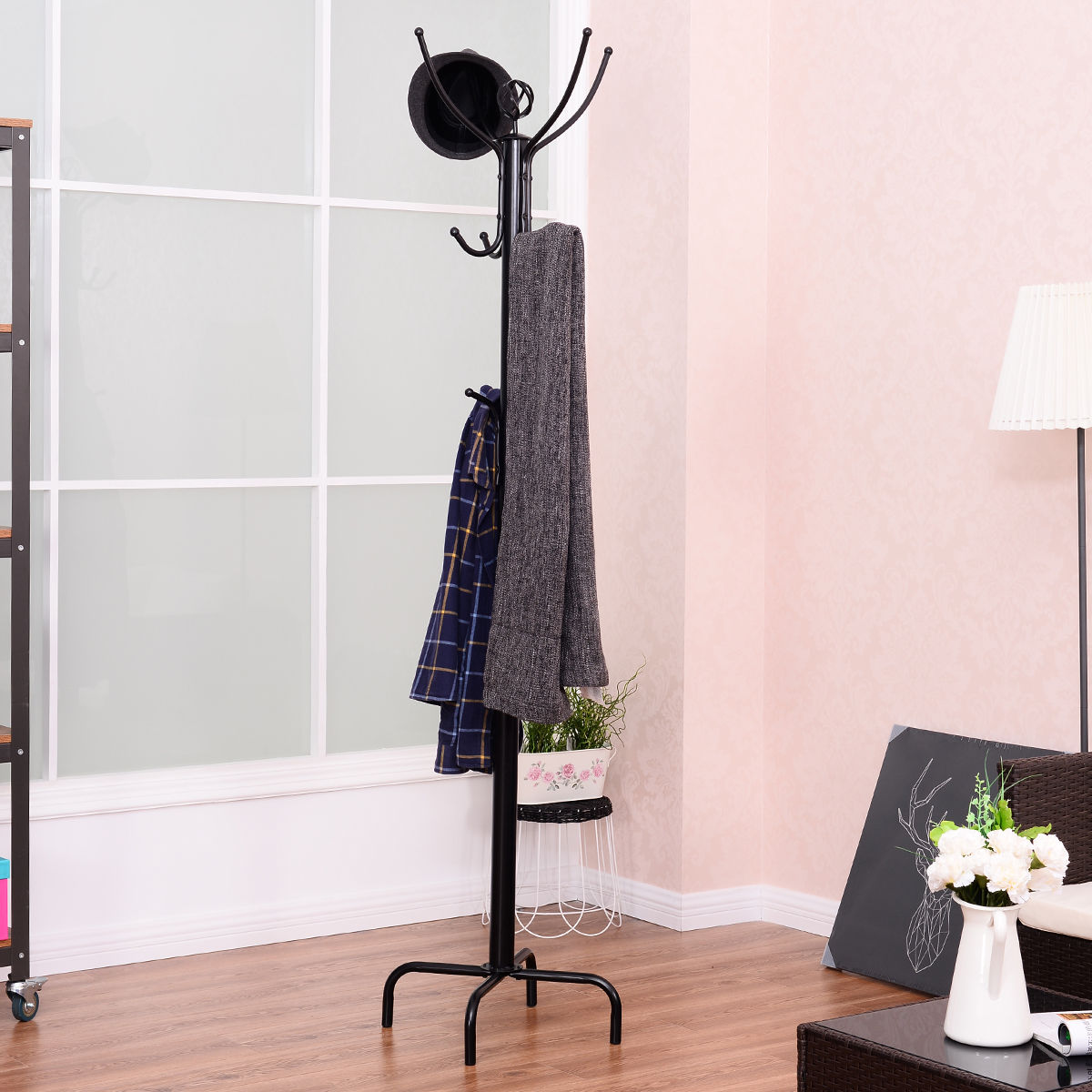 Metal Coat Rack With 12 Hooks thumbnail 3
