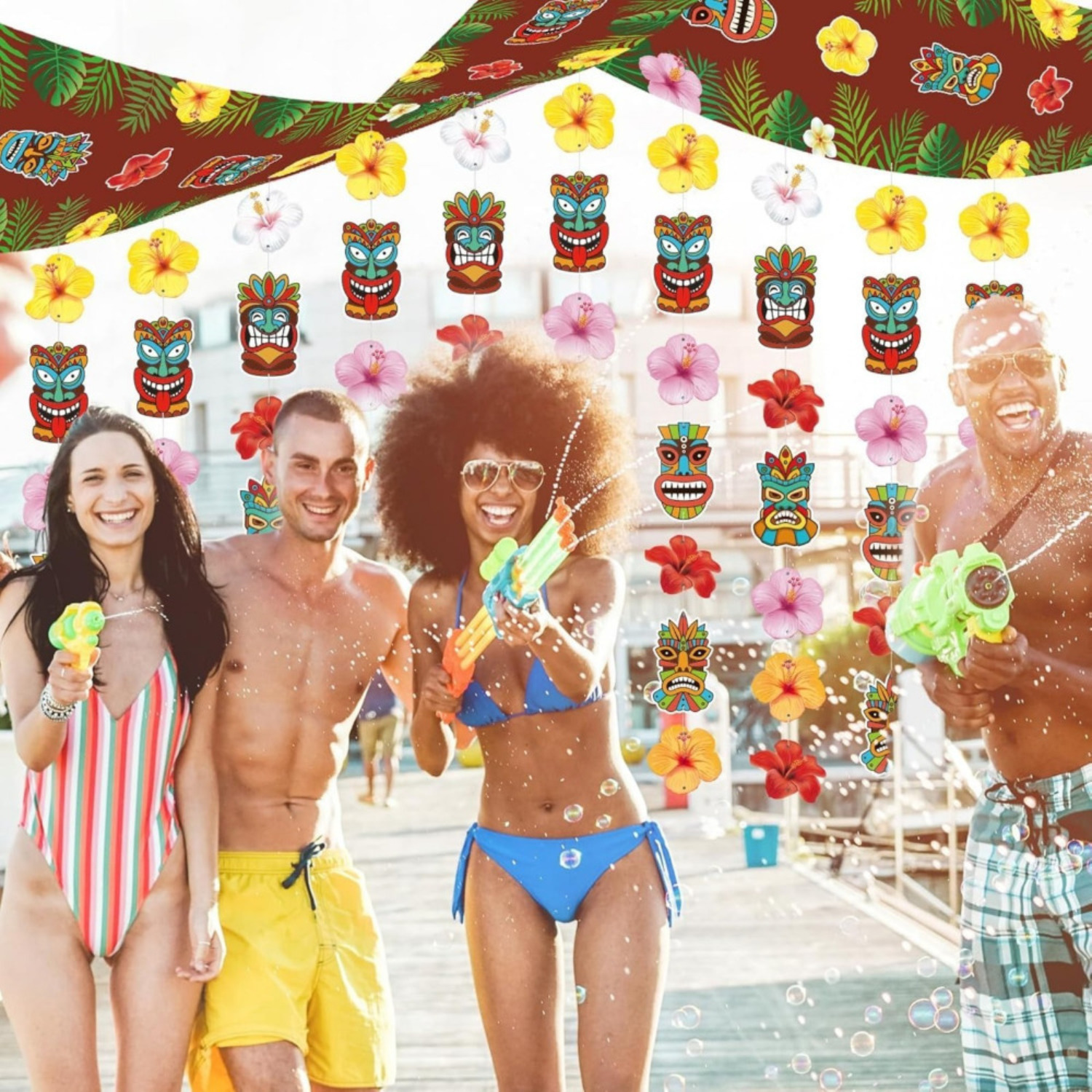 Tiki Hanging Banner Set