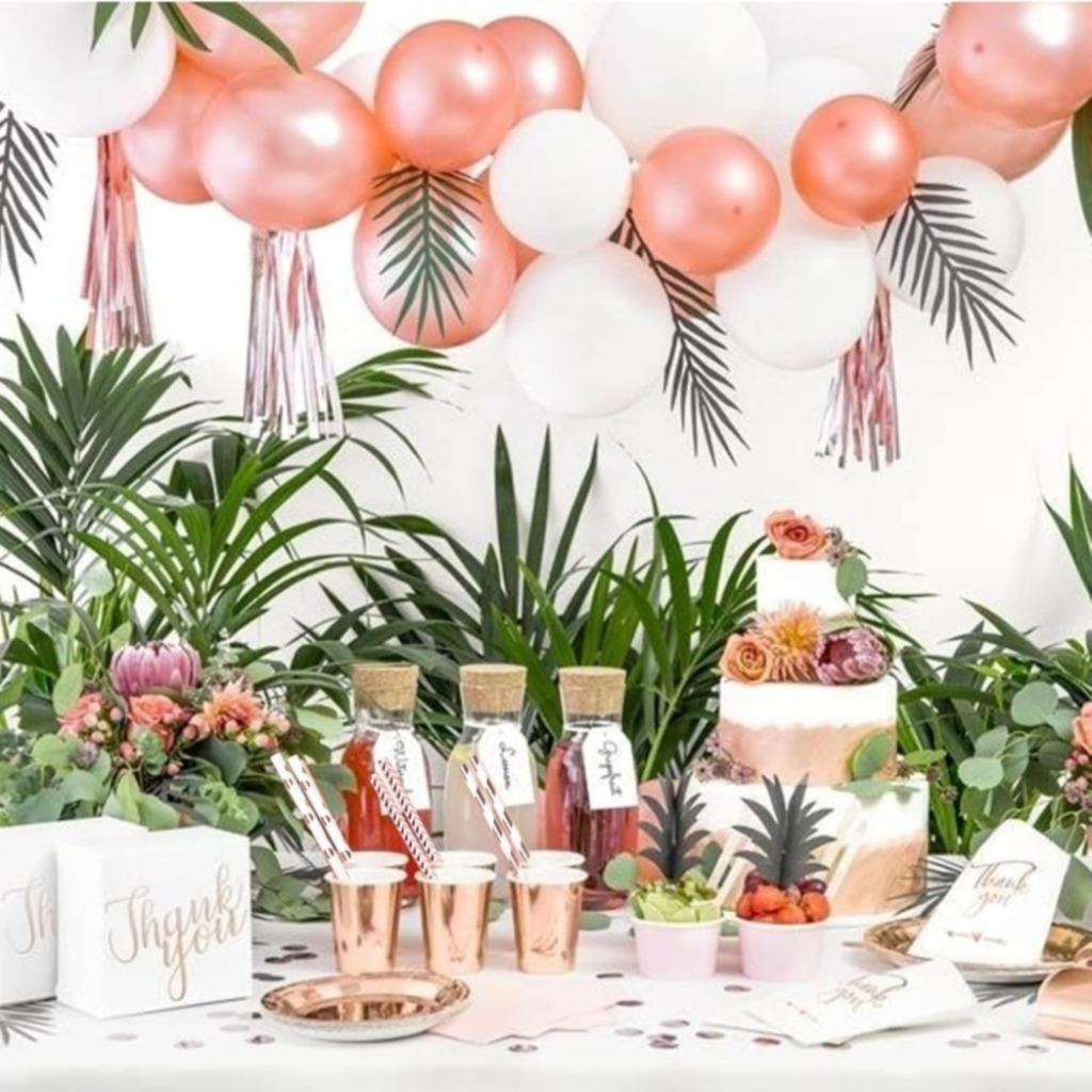 120 Rose Gold Paper Straws In 4 Designs – Elegant Decorative Straws For Parties – Party Supplies Set 5