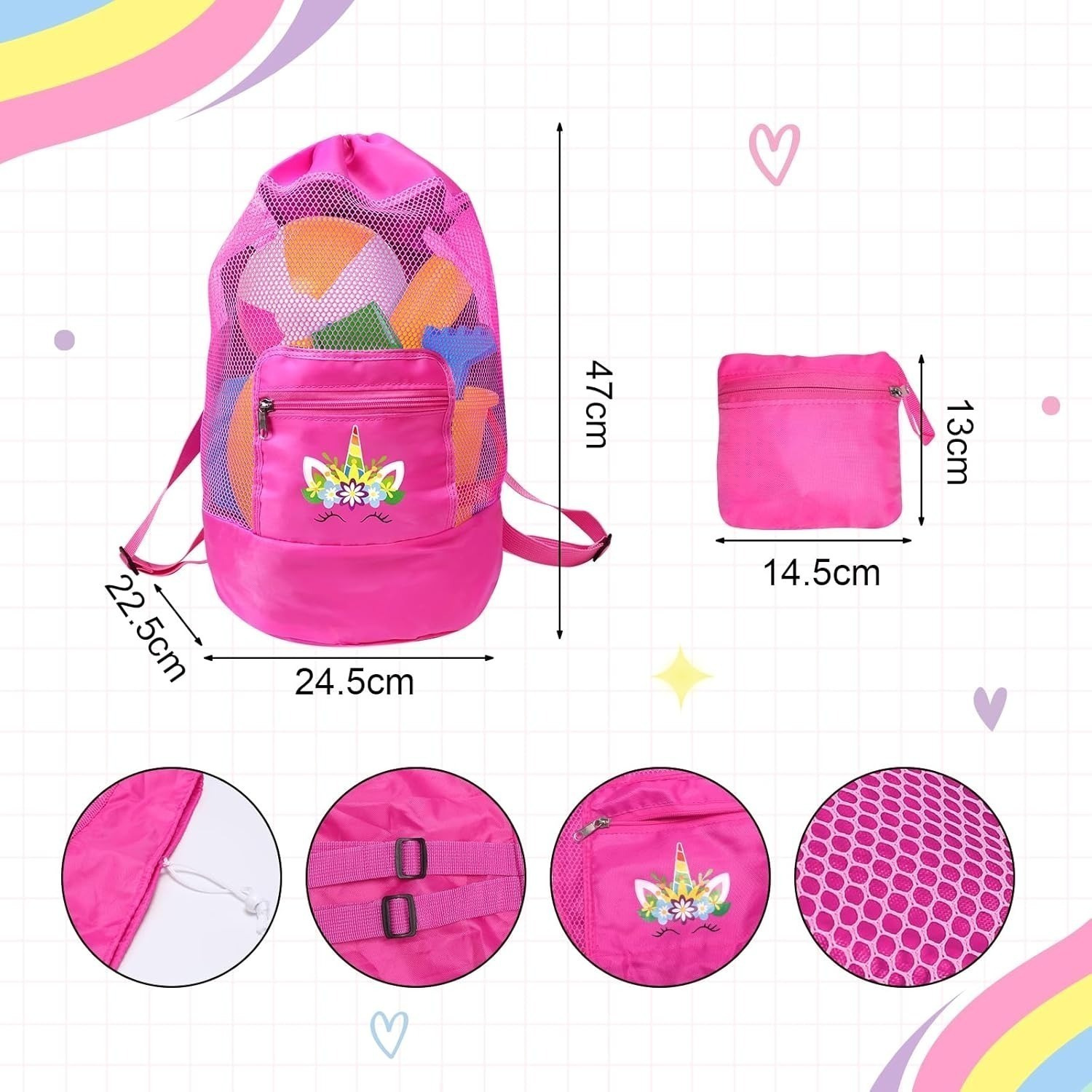 Shopping Bag, Ideal For Beach Vacations, The Pool, And Picnics, Lightweight Handbag With Carrying Handles, Featuring Party Decorations 5