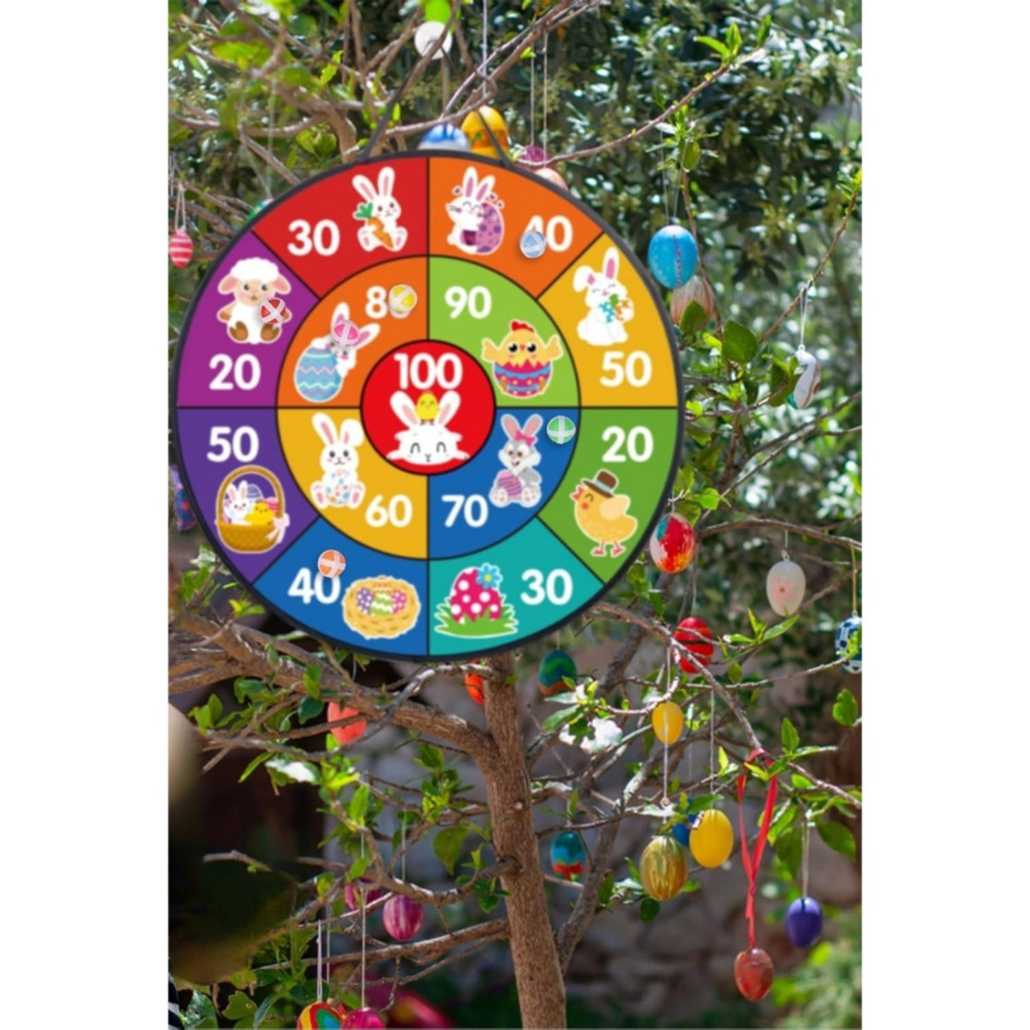 Easter Darts Game Set With 6 Balls, 6 Darts, And 2 Hooks – Spring Decoration With Activity – Party Decoration 3