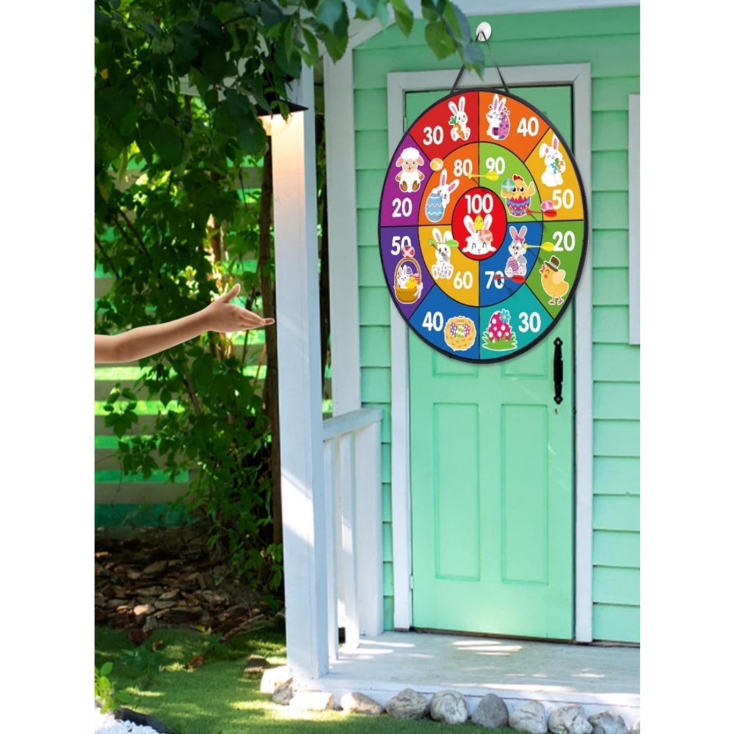 Easter Darts Game Set With 6 Balls, 6 Darts, And 2 Hooks – Spring Decoration With Activity – Party Decoration 2