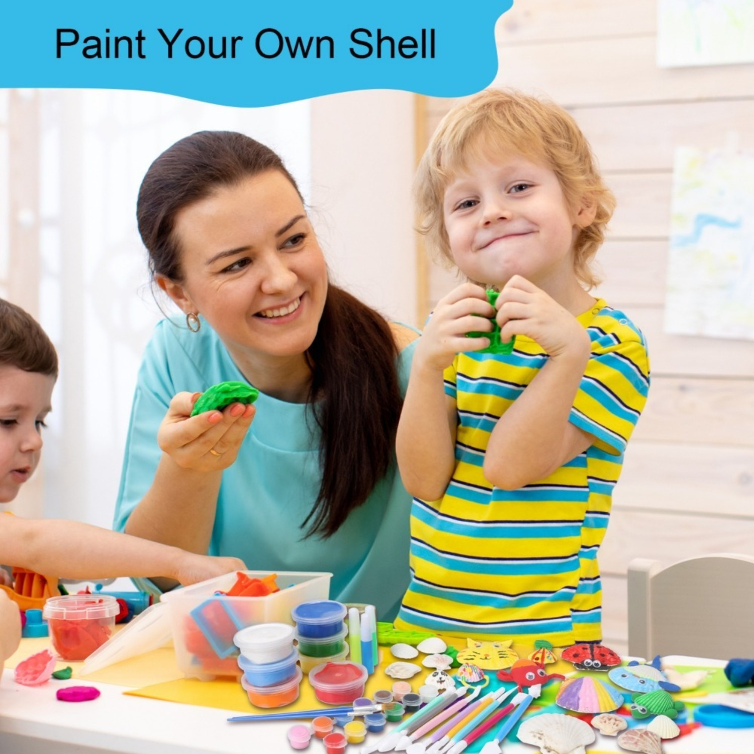 DIY Craft Kit, Includes Seashells And Craft Supplies—table Signs 4