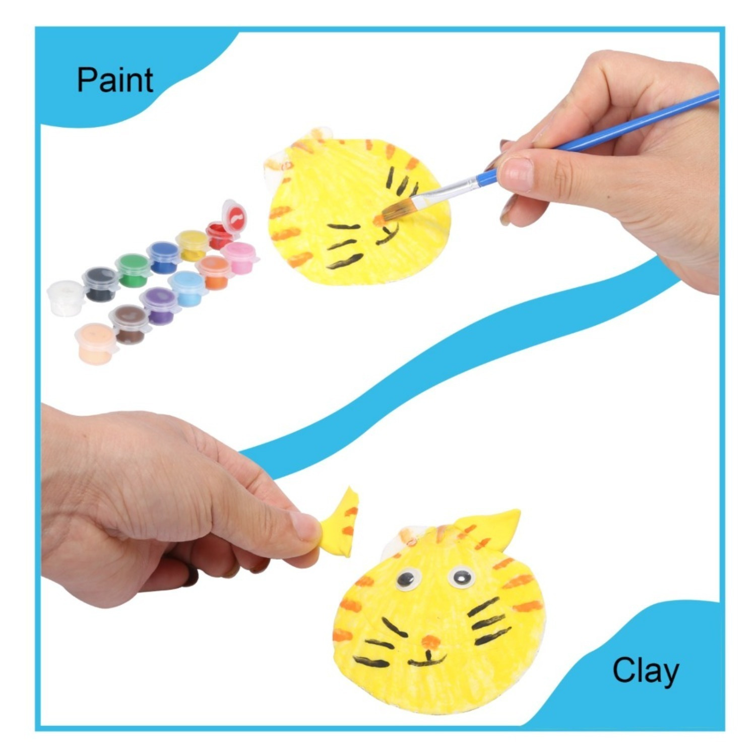 DIY Craft Kit, Includes Seashells And Craft Supplies—table Signs 3