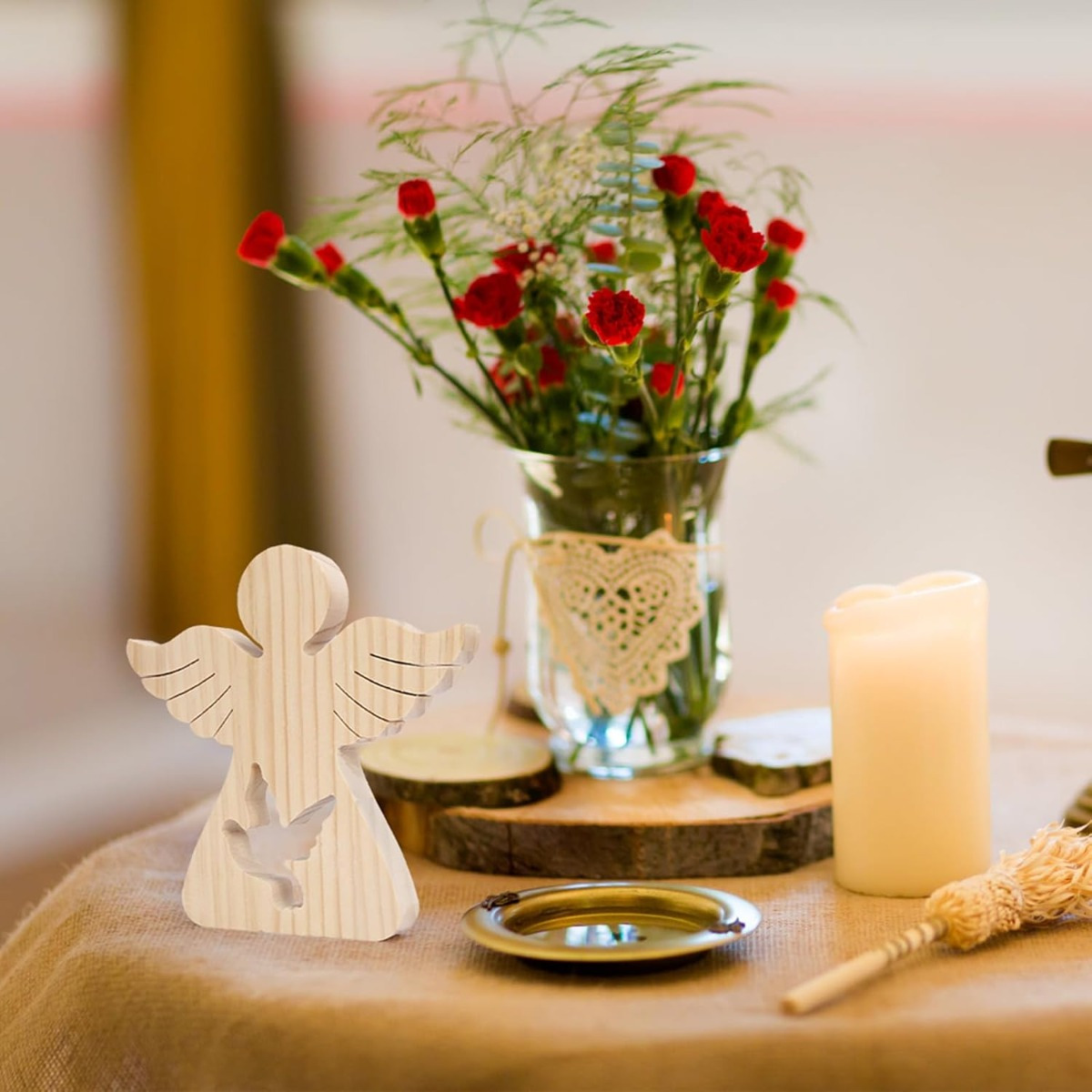 Wooden Baptism Decorations—decorative Wooden Symbols For Baptism Ceremonies And Special Occasions—party Accessory Set 2