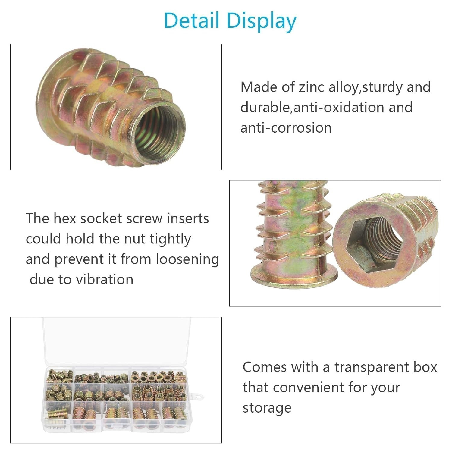 Nut Assortment Set With A 15-compartment Storage Box And 115 Nuts In Various Sizes For Repairs — foto 2