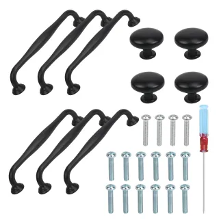 Combination Cabinet Handles, 12-Piece Set—Cabinet Hardware In Various Shapes For Furniture And Home Furnishings