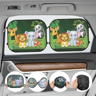 2 Foldable Car Sunshades With Suction Cups, Suitable For Sun Protection In The Car, Size: 43.5 X 36.2 Cm – Party Gift Set With Multiple Items, Party Gifts