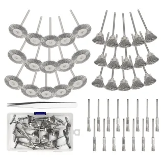 Polishing Disc And Brush Set With Wire Brush And Tweezers, Practical Cleaning And Precision Tools For Fine Work—Hand Tools