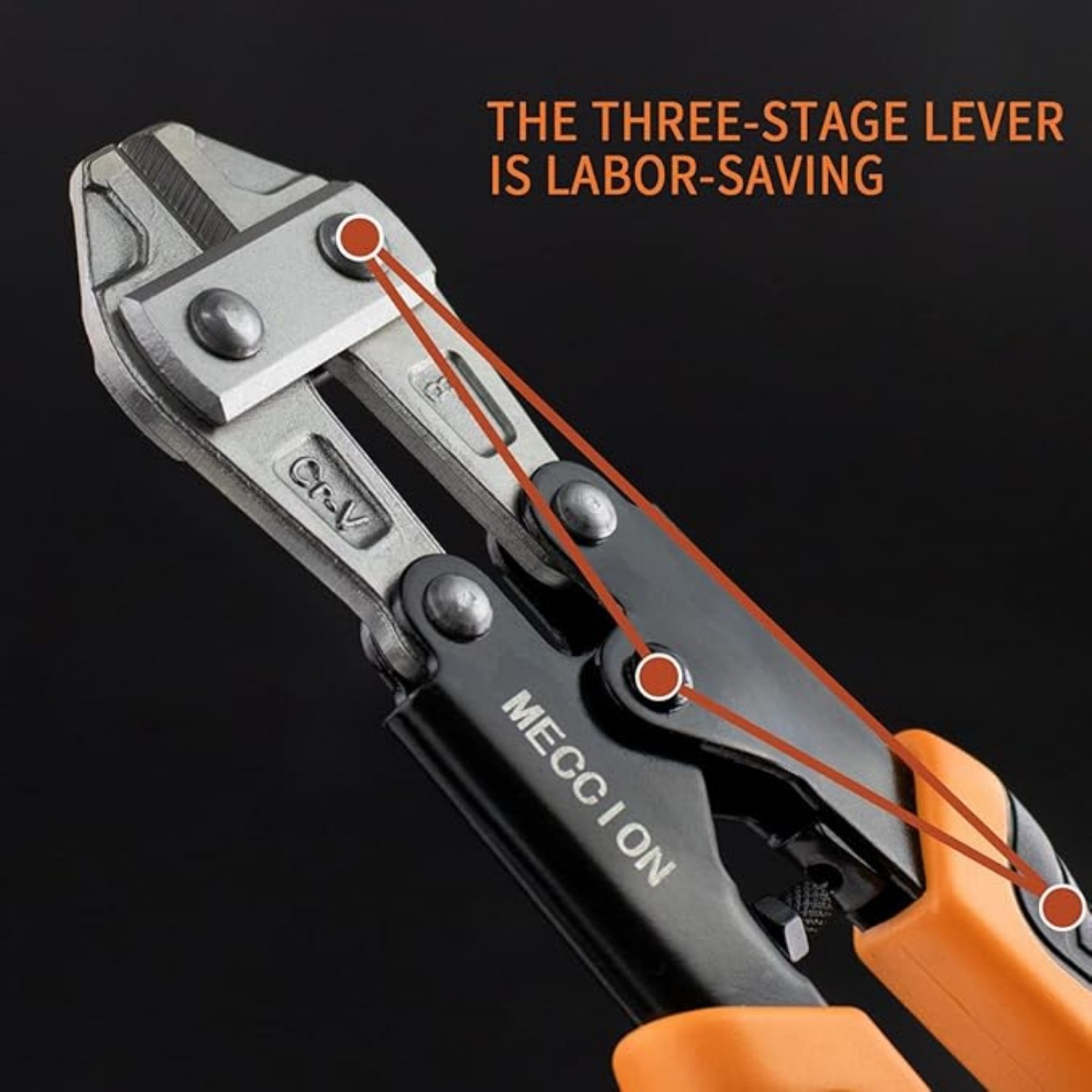 Screw Cutter 8" CR-V Mini Screw And Wire Cutter, Cable, Chain, Spring Cutter With Comfortable Soft Rubber Grip — foto 3