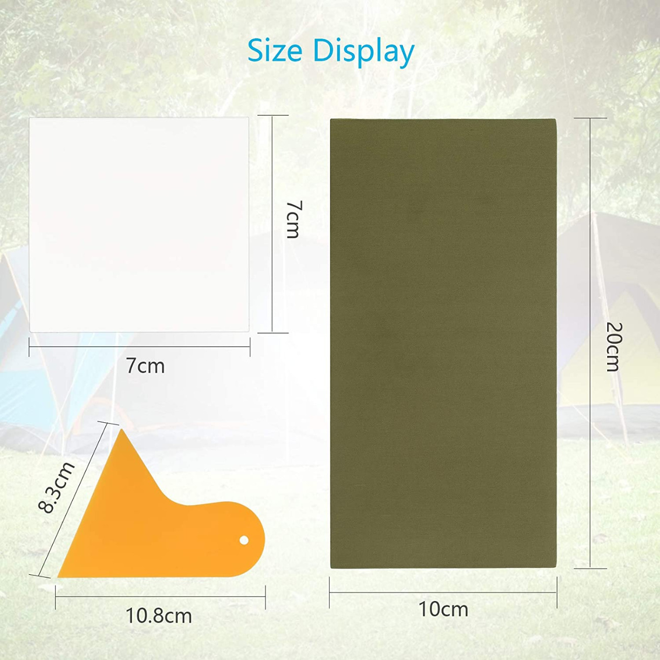 Complete Tent Repair Kit: 6 Patches, 1 Yellow Scraper & 10 Pieces Of Repair Tape—Quick Solution For Tears And Holes — foto 2