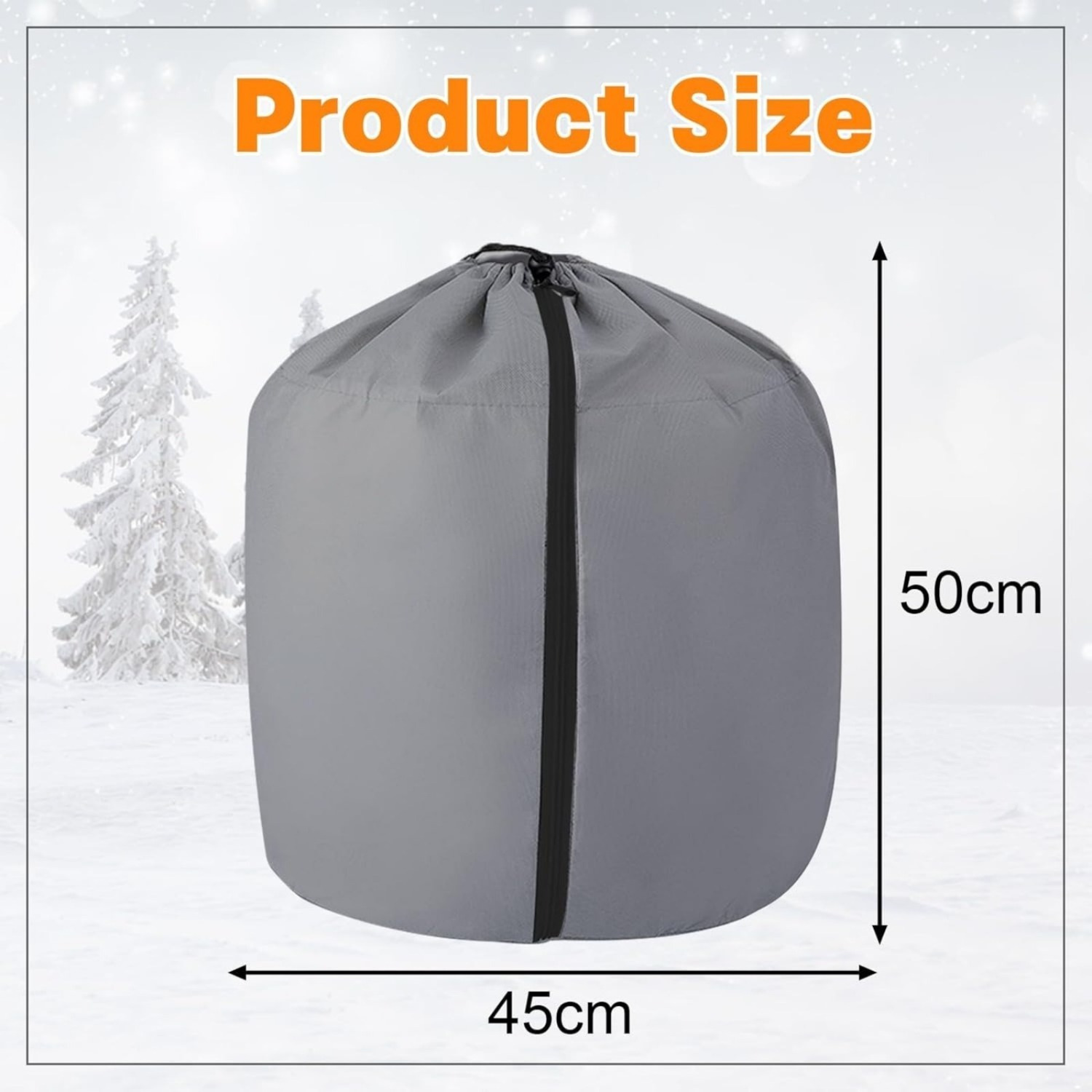 2-Piece Thermal Pot Cover,45x50cm Potted Plant Protection Bags With Zipper And Drawstring—Winter Protection For Potted Plants Against Frost,Winter Protection Pots For Palm Trees, Outdoor Use — foto 4
