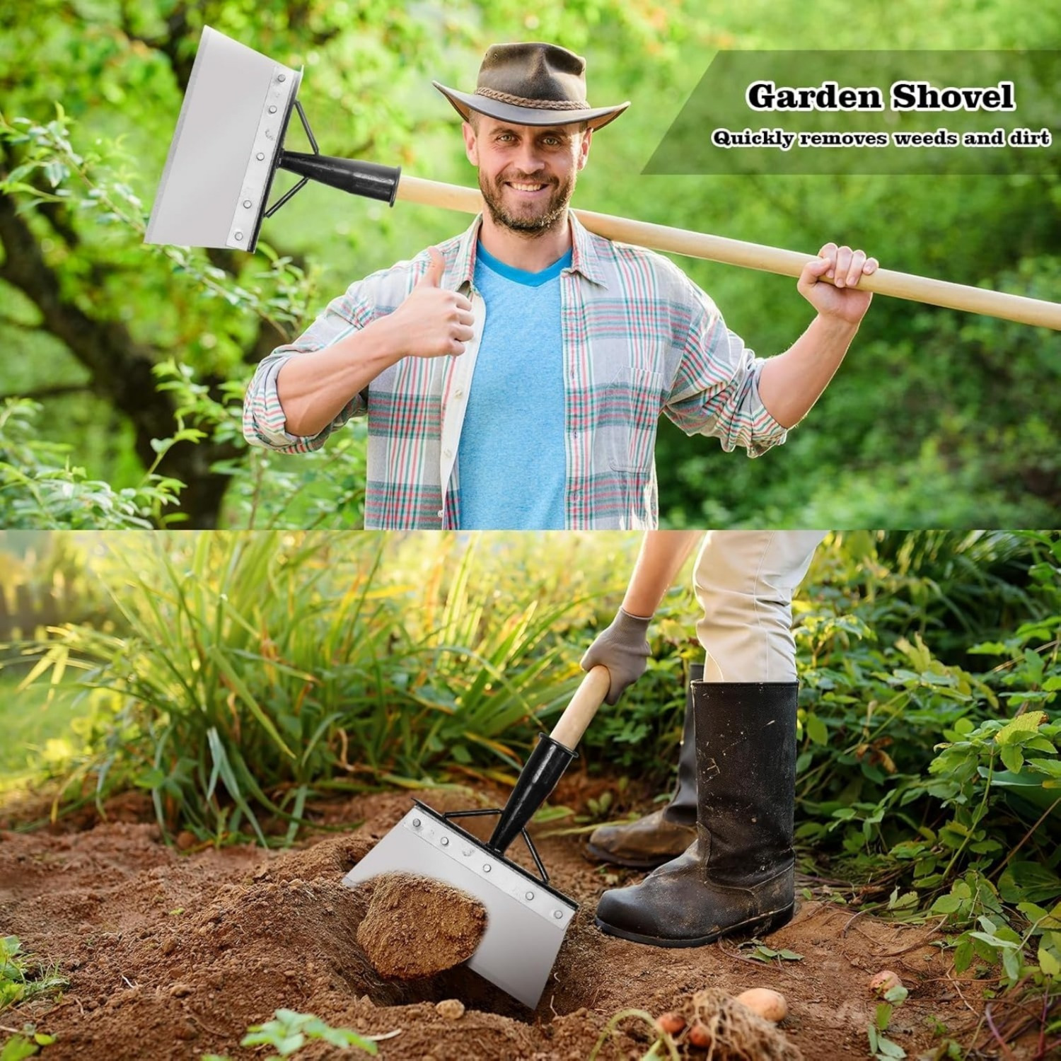 23 Cm Multifunctional Outdoor Garden Cleaning Shovel, Flat Garden Shovel, Weeding & Planting Shovel, Garden Cleaning Shovel For Weeding In Gardens, Homes, And Farms — foto 5