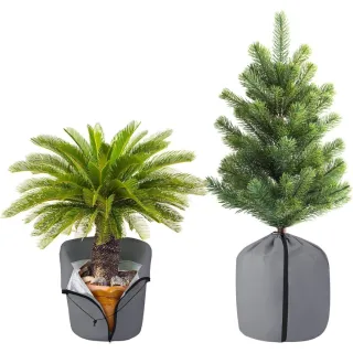 2-Piece Thermal Pot Cover,45x50cm Potted Plant Protection Bags With Zipper And Drawstring—Winter Protection For Potted Plants Against Frost,Winter Protection Pots For Palm Trees, O