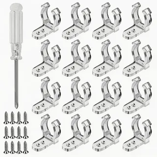 Transparent Phillips-head Screwdrivers With 100 String Light Clips And 200 Mounting Screws For Festive Decorations—Party Accessories Set