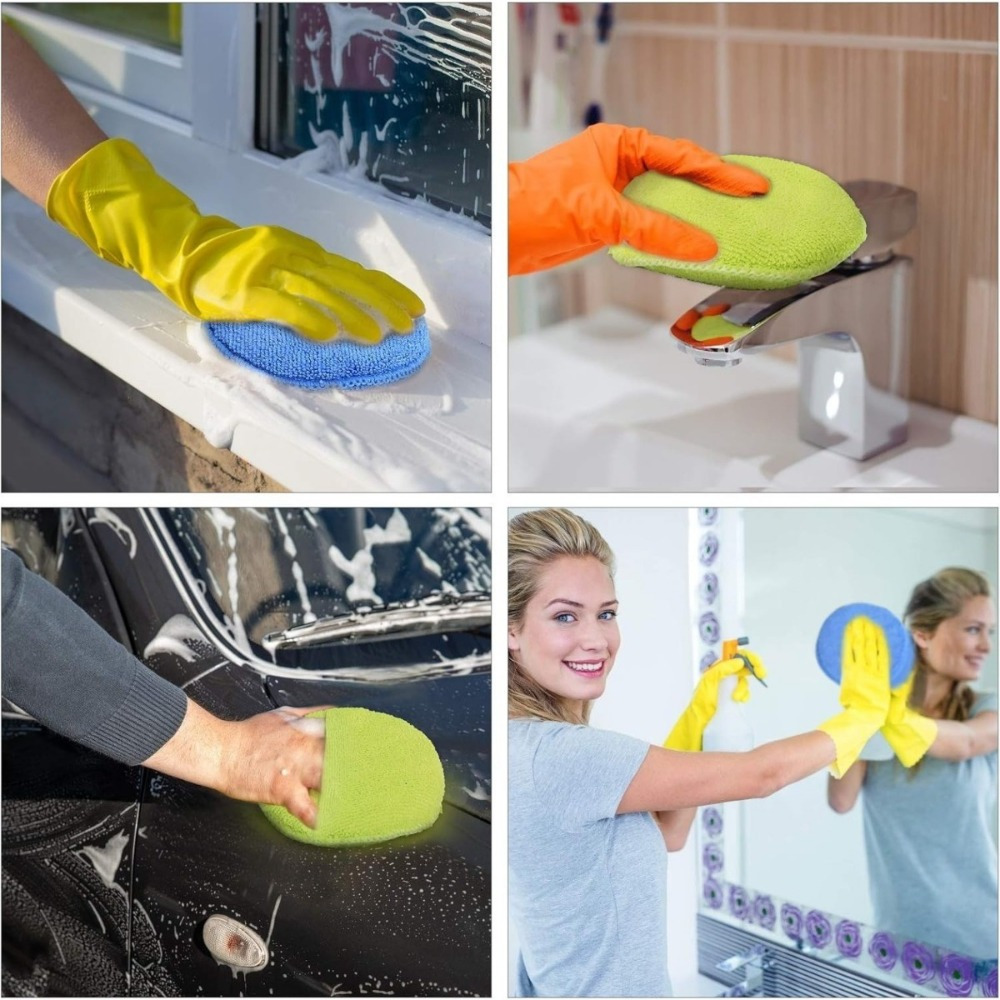 10-Piece Hand Polishing Sponge Set—Lint-Free In Green, Blue, And Royal Blue; Sizes: 12.5 Cm, 5 Inches, 6 Inches; For Surface Polishing And Hand Tools — foto 5