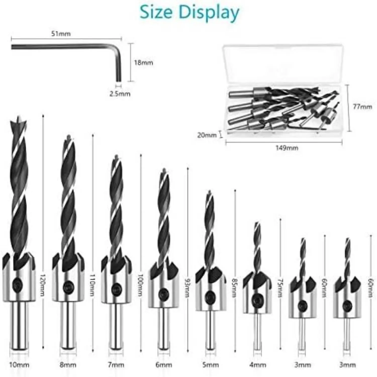 Countersink Drill Bit Set