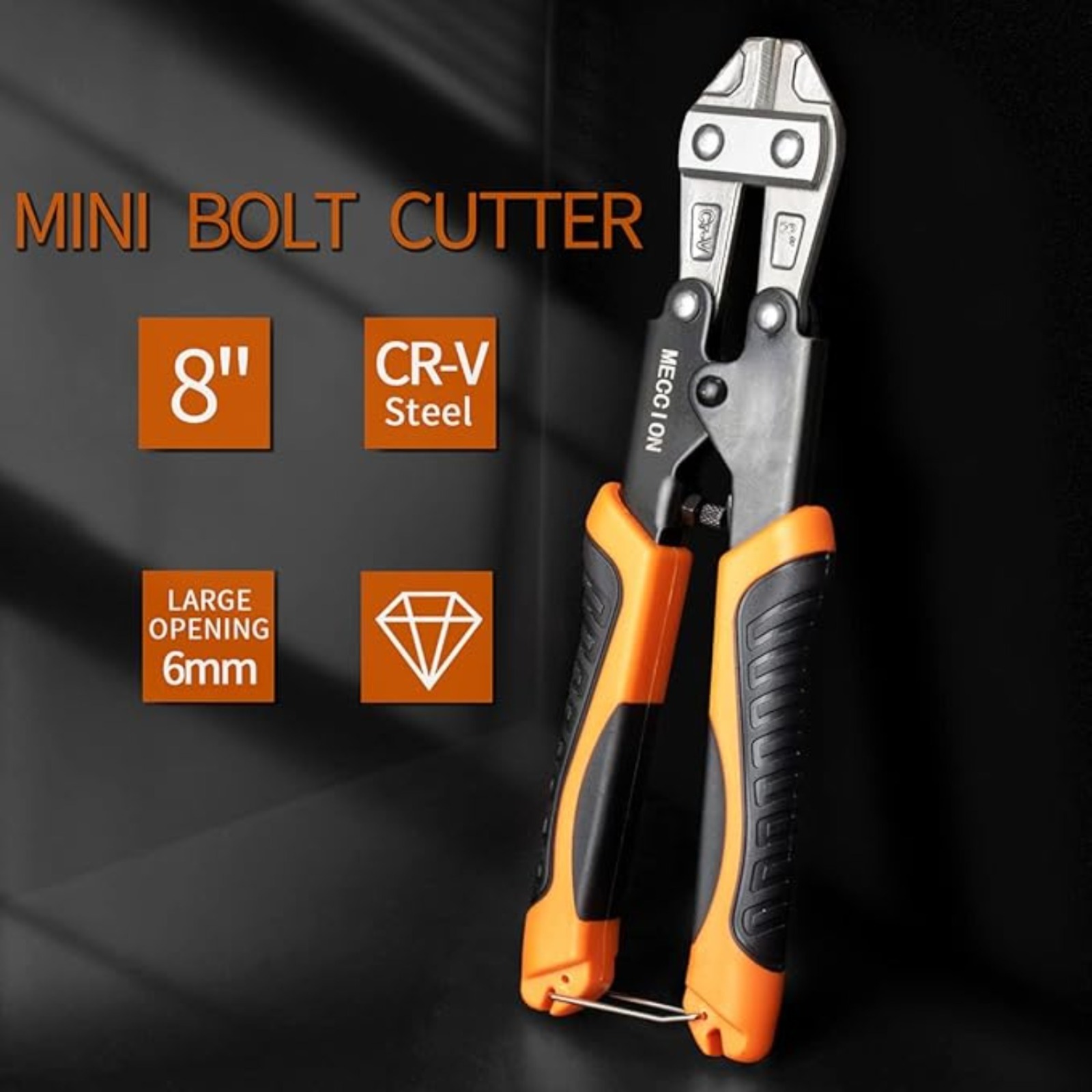 Screw Cutter 8" CR-V Mini Screw And Wire Cutter, Cable, Chain, Spring Cutter With Comfortable Soft Rubber Grip — foto 4