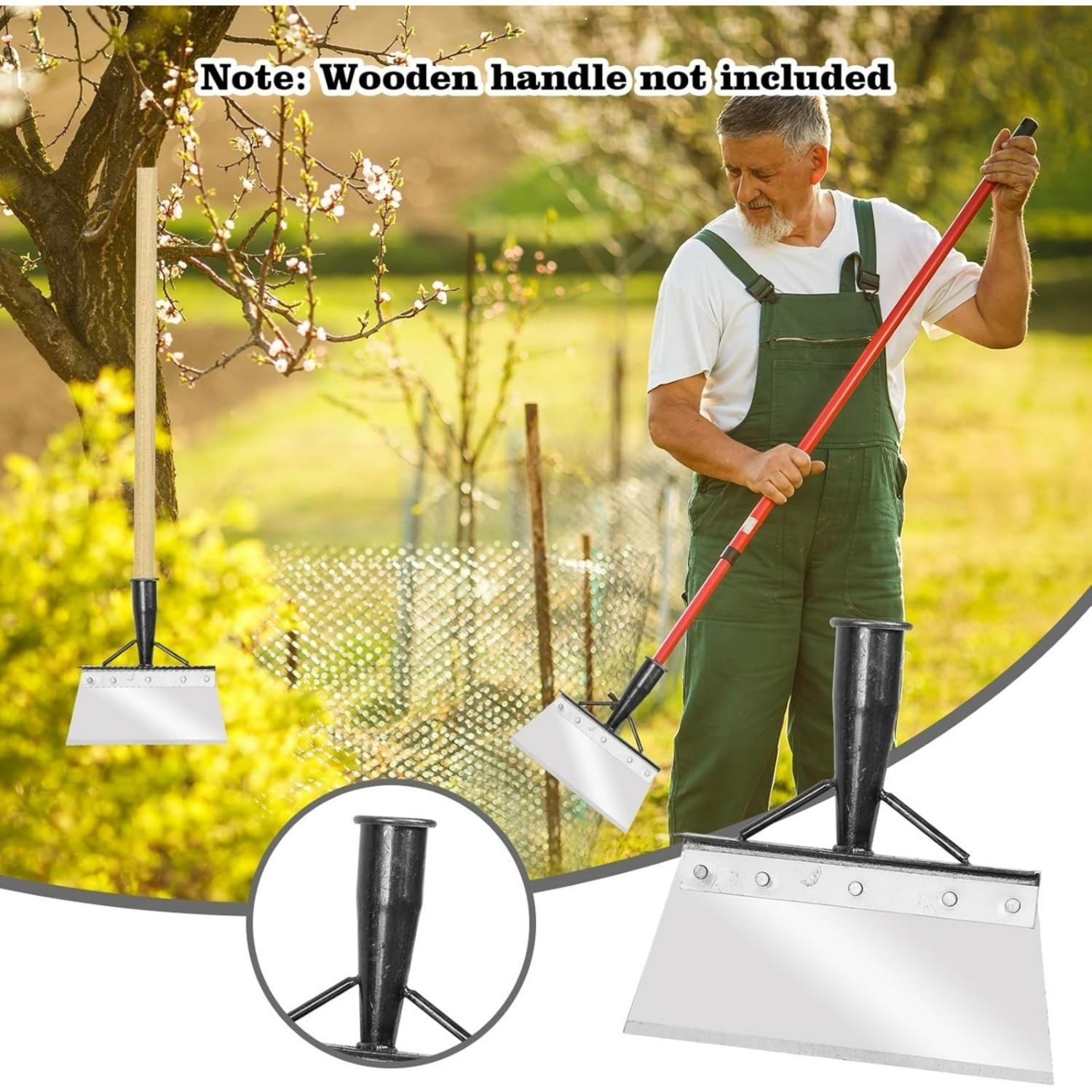 23 Cm Multifunctional Outdoor Garden Cleaning Shovel, Flat Garden Shovel, Weeding & Planting Shovel, Garden Cleaning Shovel For Weeding In Gardens, Homes, And Farms — foto 2