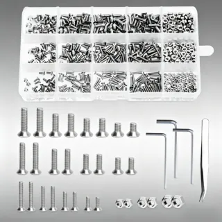 Hex Screw Set, 120-Piece Assortment With Hex Sockets, Allen Wrenches, Tweezers, And Storage Box—Practical Screw Set For DIY Projects And Repairs—Party Decorations