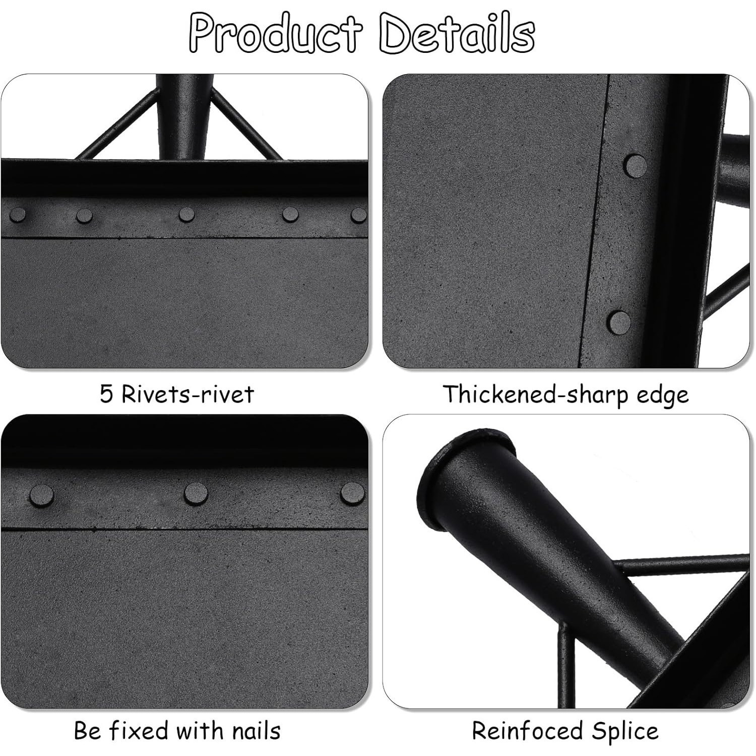 23 Cm Garden Shovel In Black With Sturdy Stainless Steel, Practical Hand Shovel For Gardens & Flower Beds, Durable Gardening Tool For Soil & Mulch - Shovels