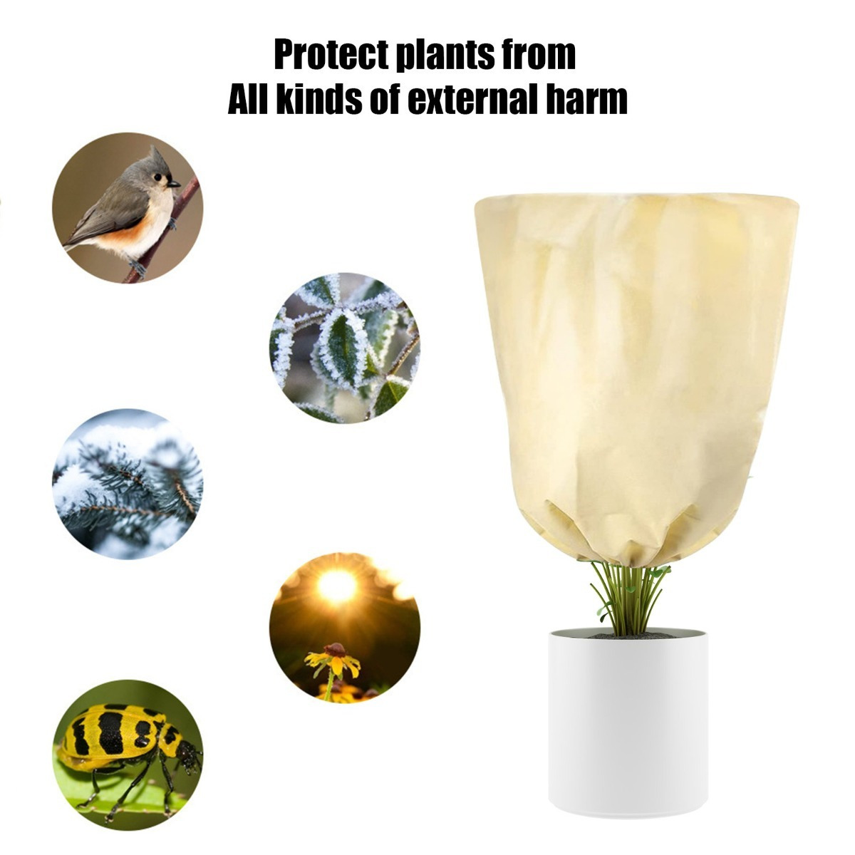 Plant Cover 3-Piece Set – Reusable Frost Protection Covers 80x100cm – Non-woven Fabric Covers For Plants, Shrubs, And Garden Beds In A Garden Tool Set