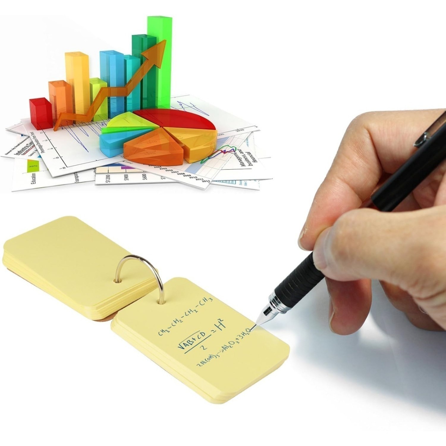 6-Piece Set Of Index Cards With Ring Binder, 460 Sheets, Pocket-Sized Flashcards, Mini Cards, Assorted Colors, Notepad For Vocabulary Learning And Travel—Guest Books
