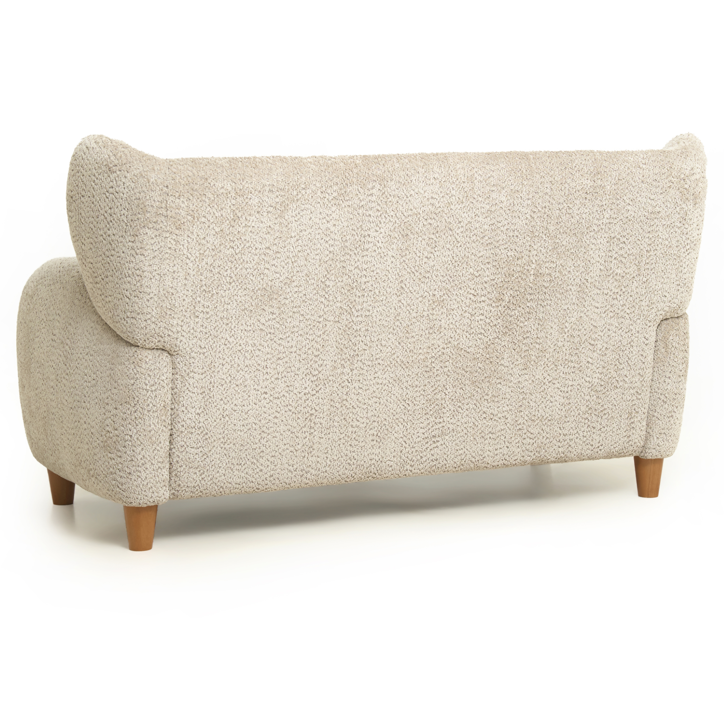 Nordic Chair Laid-back Style Loveseats 58 Inches - Chenille Fabric Sofa Chair, Decorative Sofa, Curved Backrest, Living Room Study Leisure Room ,Camel